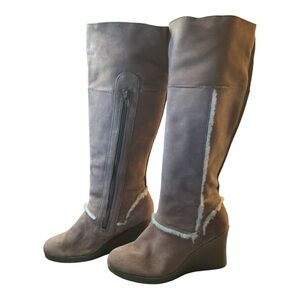 💟 Women's Hillard & Hanson Shearling Lined Knee High Boots Size: 6 1/2
